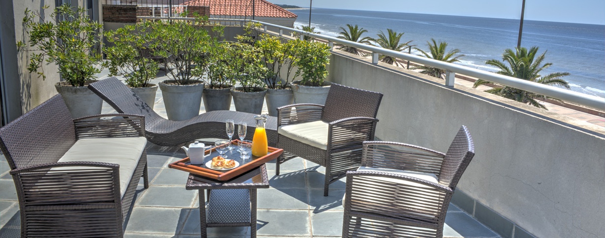 Terraço ao mar Regency Rambla Design Apart Hotel en Montevideo